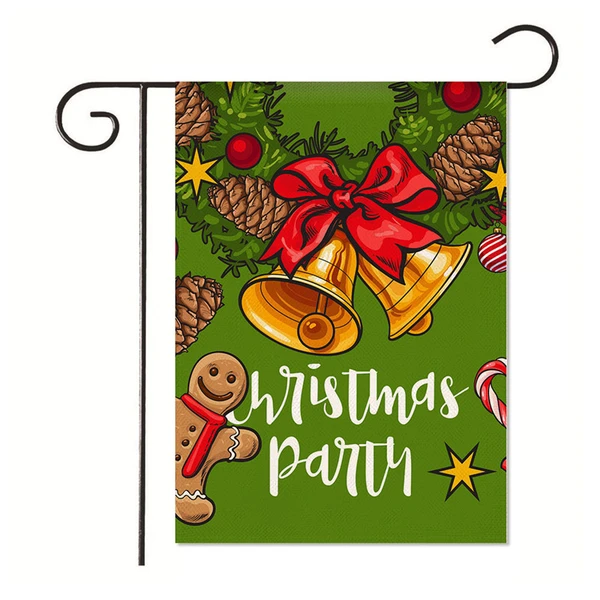 Christmas Garden Flag Santa Gift Garden Decoration Banner 30*45cm