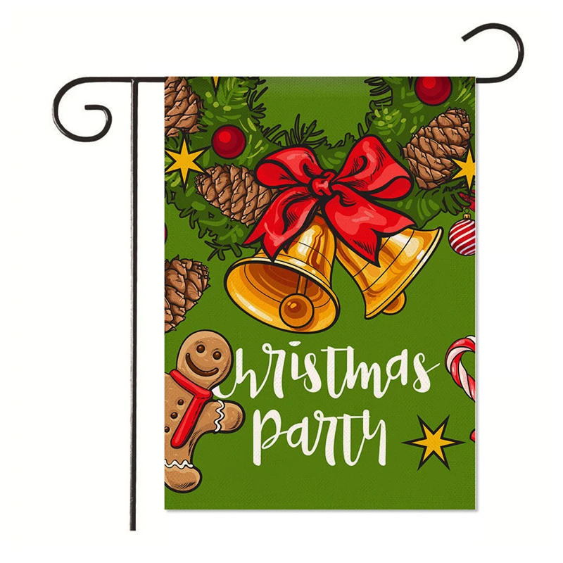 Christmas Garden Flag Santa Gift Garden Decoration Banner 30*45cm