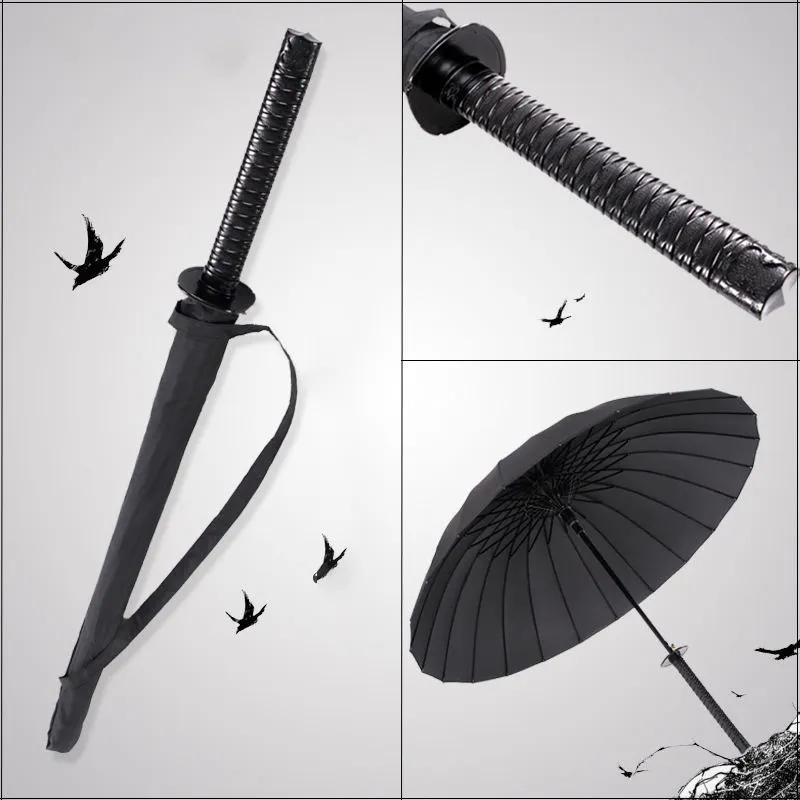 Ninja Warrior Umbrella Japanese Samurai Sword Long Handle Umbrella