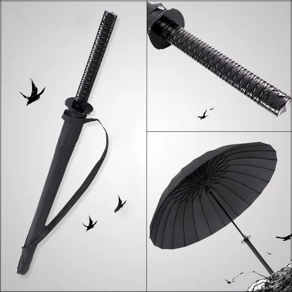 Ninja Warrior Umbrella Japanese Samurai Sword Long Handle Umbrella