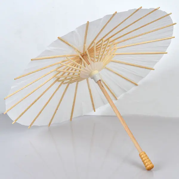 Plain White Chinese Wedding Paper Umbrella Paper Parasols