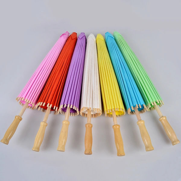 Plain White Chinese Wedding Paper Umbrella Paper Parasols