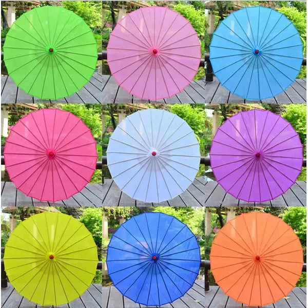 Plain White Chinese Wedding Paper Umbrella Paper Parasols