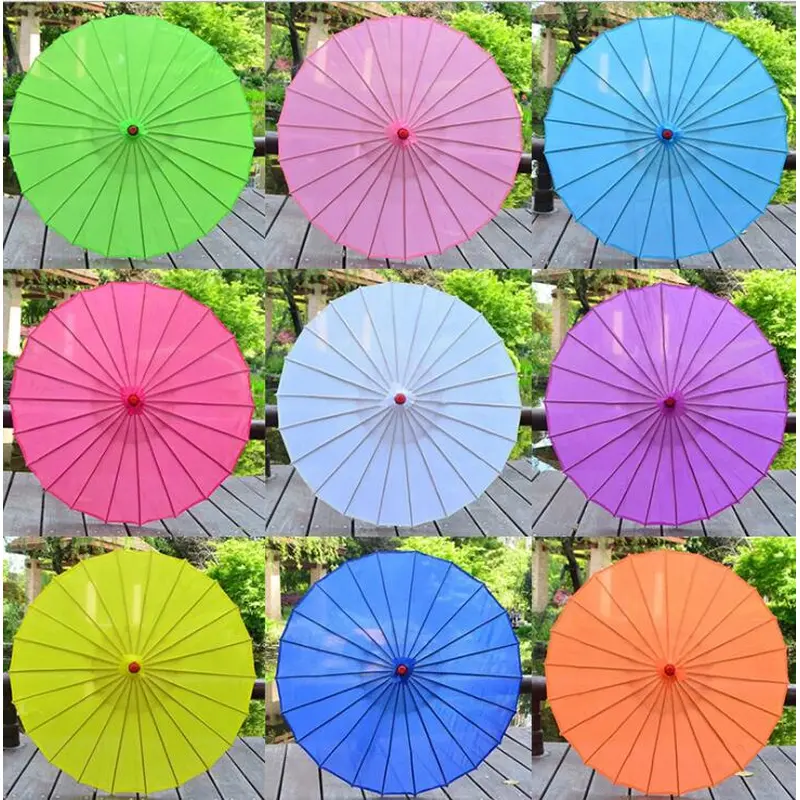Plain White Chinese Wedding Paper Umbrella Paper Parasols