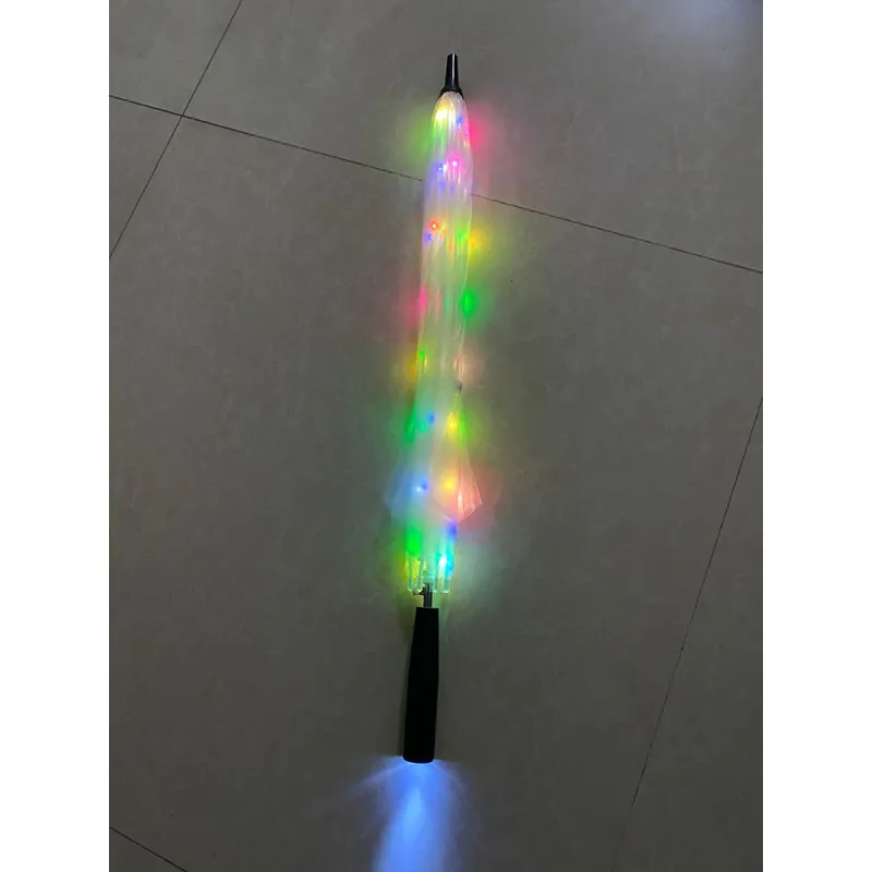 Custom Printed Led Flashing Light Oversized Transparent Clear Umbrella