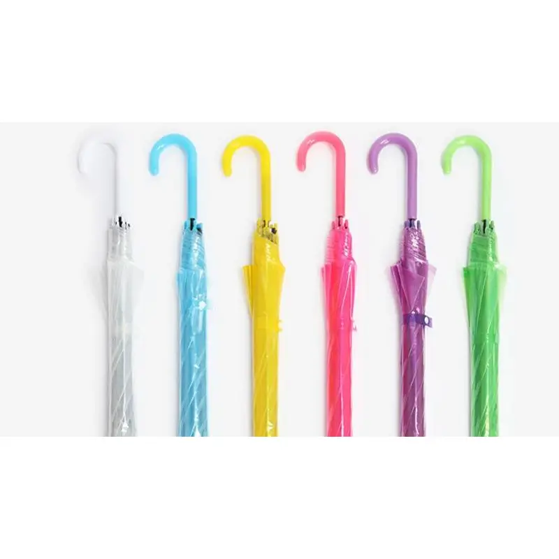 Customized Logo Transparent PVC Umbrella with Printing for Promotion