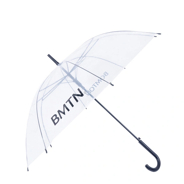 Customized Logo Transparent PVC Umbrella with Printing for Promotion