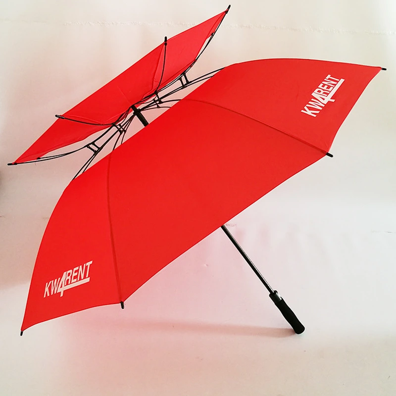 Double Layer Large Golf Umbrella Canopy Vented Windproof Umbrella
