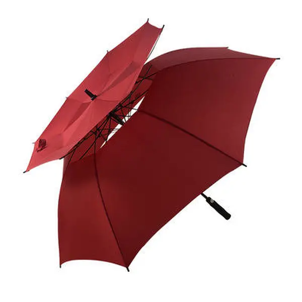 Double Layer Large Golf Umbrella Canopy Vented Windproof Umbrella