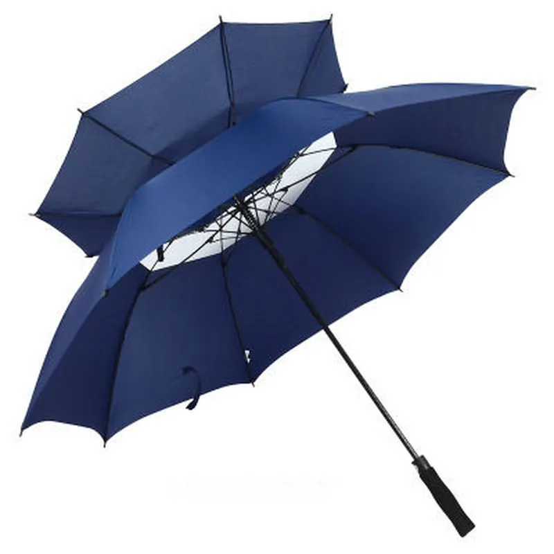 Double Layer Large Golf Umbrella Canopy Vented Windproof Umbrella