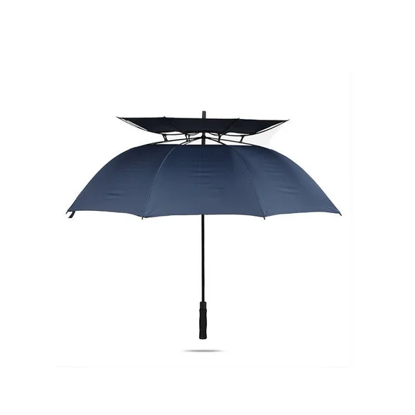 Double Layer Large Golf Umbrella Canopy Vented Windproof Umbrella