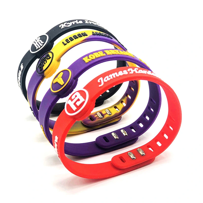 Adjustable Basketball Silicone Rubber Bracelets Bangles Wristband