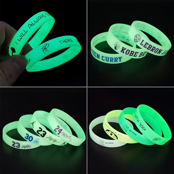 Promotional Glow in Dark Silicone Wristband Luminous Wristband