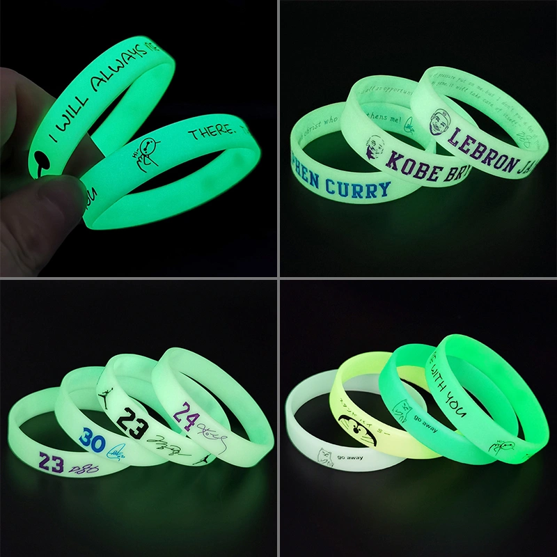 Promotional Glow in Dark Silicone Wristband Luminous Wristband