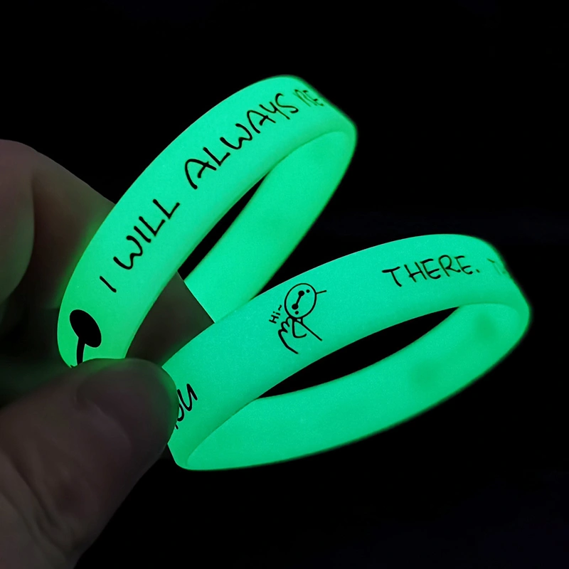 Promotional Glow in Dark Silicone Wristband Luminous Wristband