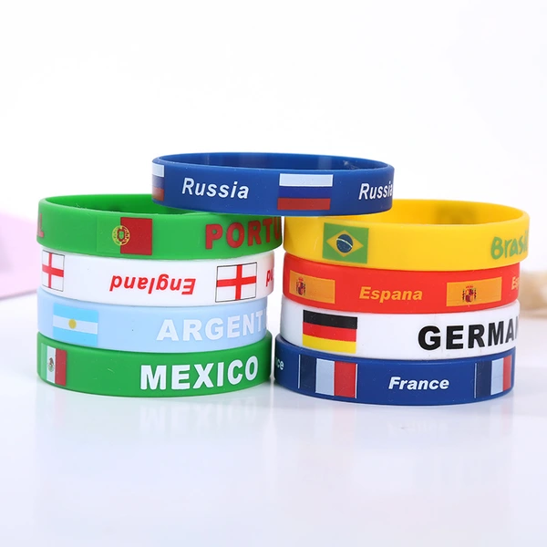 Promotional Sports Events National Flag Silicone Wristband