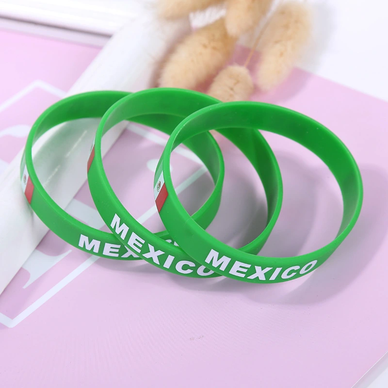 Promotional Sports Events National Flag Silicone Wristband