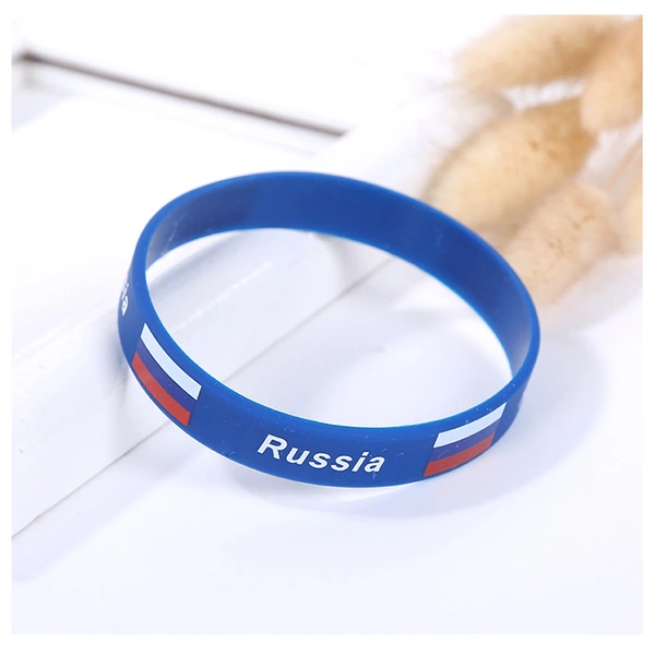 Promotional Sports Events National Flag Silicone Wristband