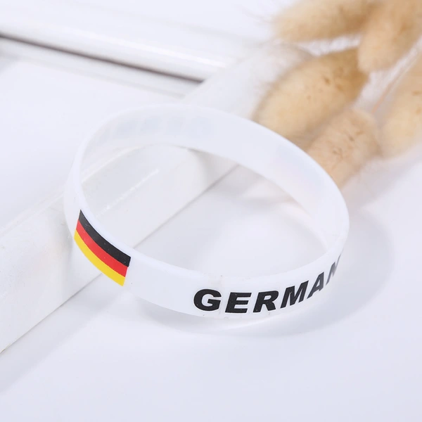 Promotional Sports Events National Flag Silicone Wristband