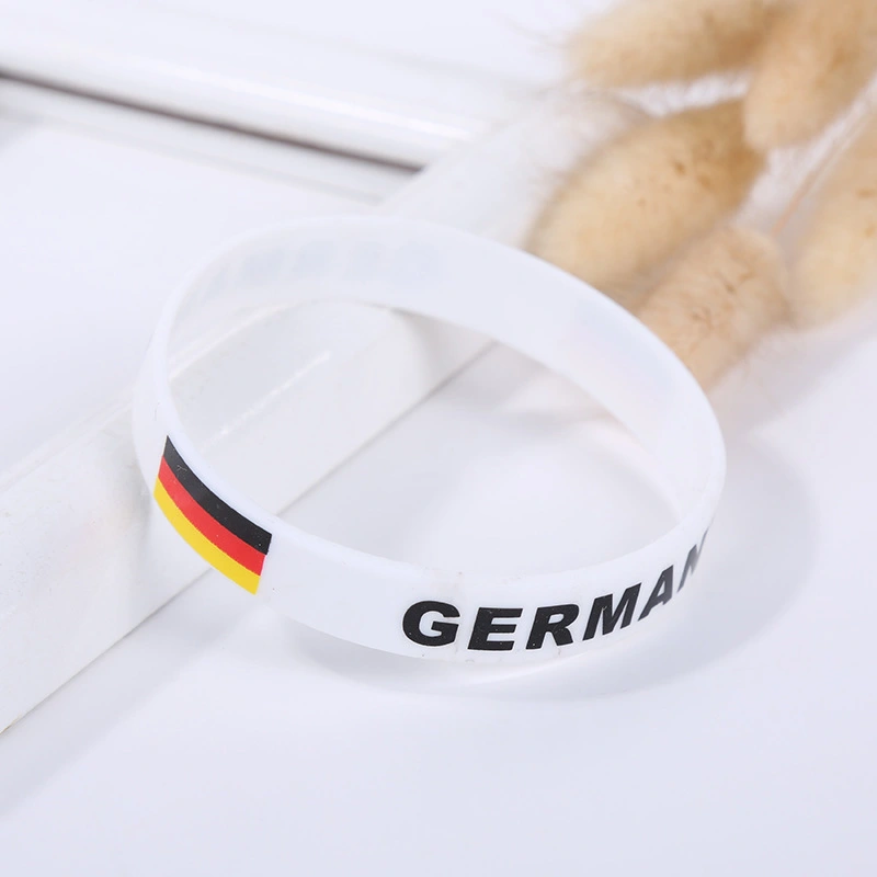 Promotional Sports Events National Flag Silicone Wristband