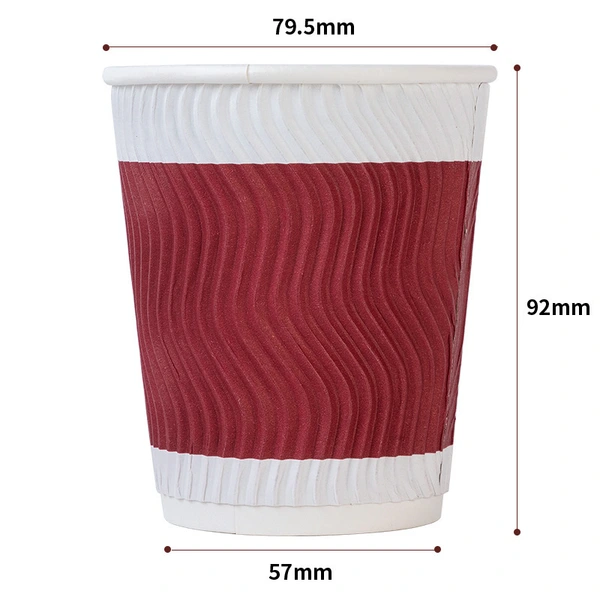 Disposable Corrugated Paper Cup Office Coffee Drink Cup