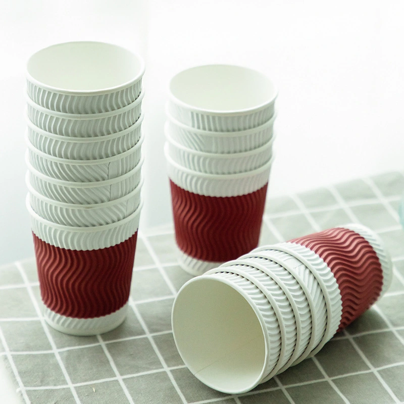 Disposable Corrugated Paper Cup Office Coffee Drink Cup