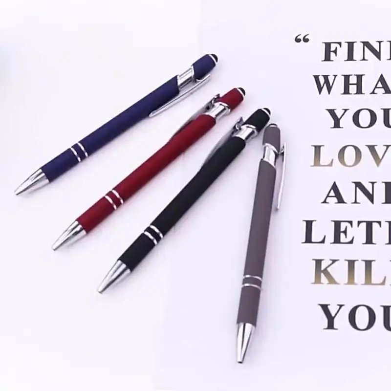 New Multi Function Custom Ball Pen 2 in 1 Touch Screen Stylus Pen