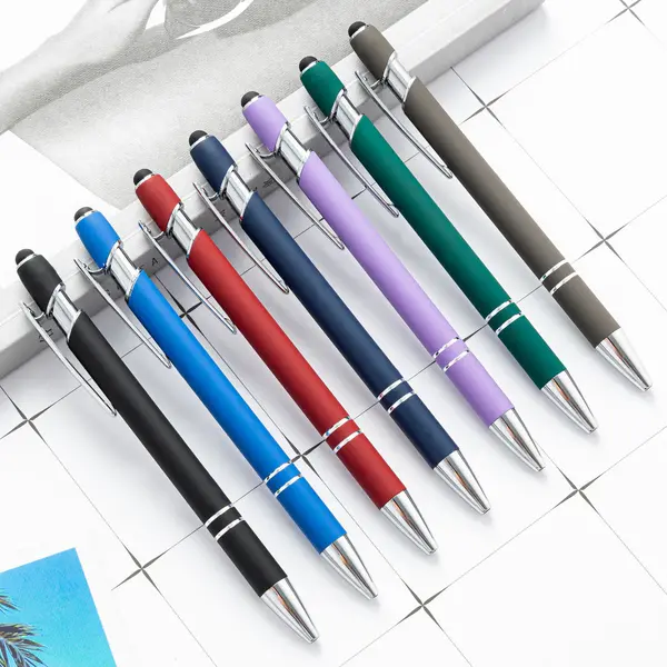 New Multi Function Custom Ball Pen 2 in 1 Touch Screen Stylus Pen