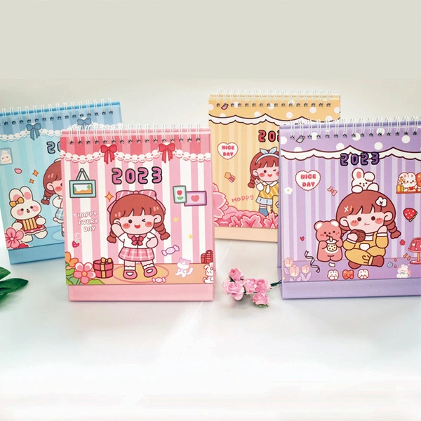 Creative Kawaii Cartoon Desktop Decoration Work Office Daily Calendar