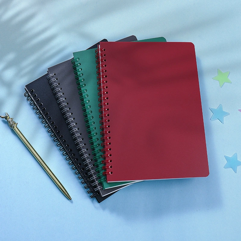 Retro Morandi Spiral Binding A5 Plastic PP Cover Students Notebook