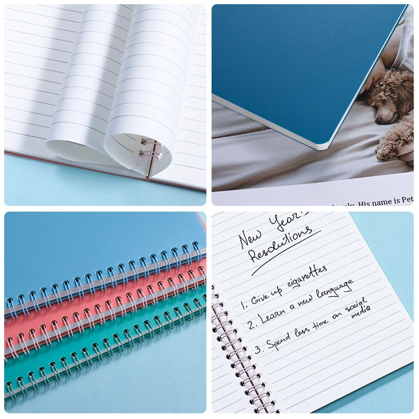 Retro Morandi Spiral Binding A5 Plastic PP Cover Students Notebook