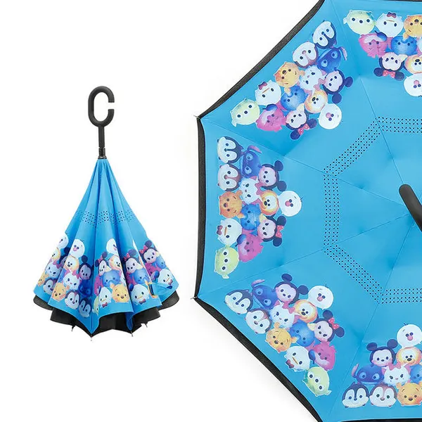 Anime Reverse Umbrella Creative Straight Cartoon Advertising Umbrella