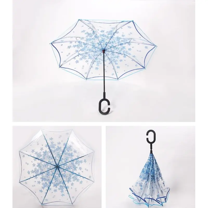 New Design Windproof Promotional Custom Reverse Inverted Umbrella