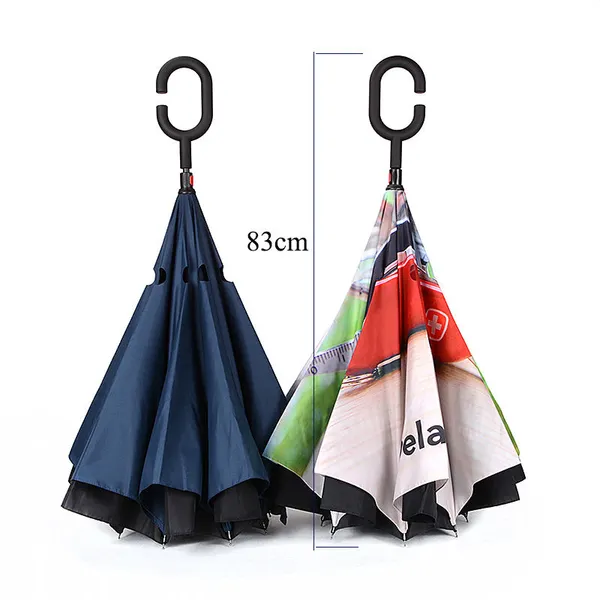 Promotional Full Print 23 Inch 8 Panels Manual Open Inverted Umbrella