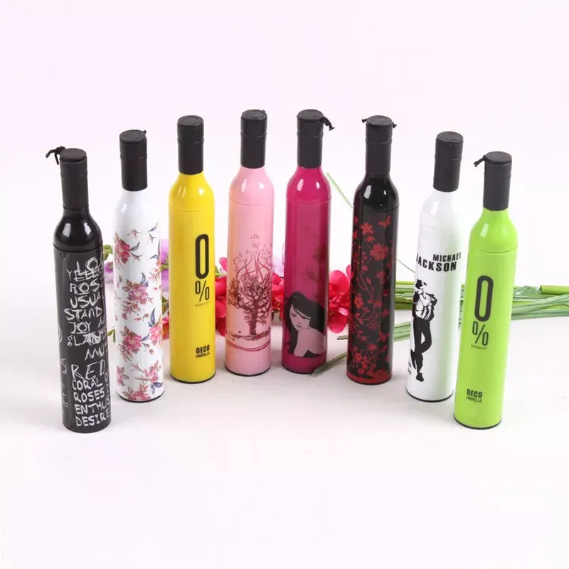 Portable Outdoor Sunshade Foldable Wine Bottle Umbrella
