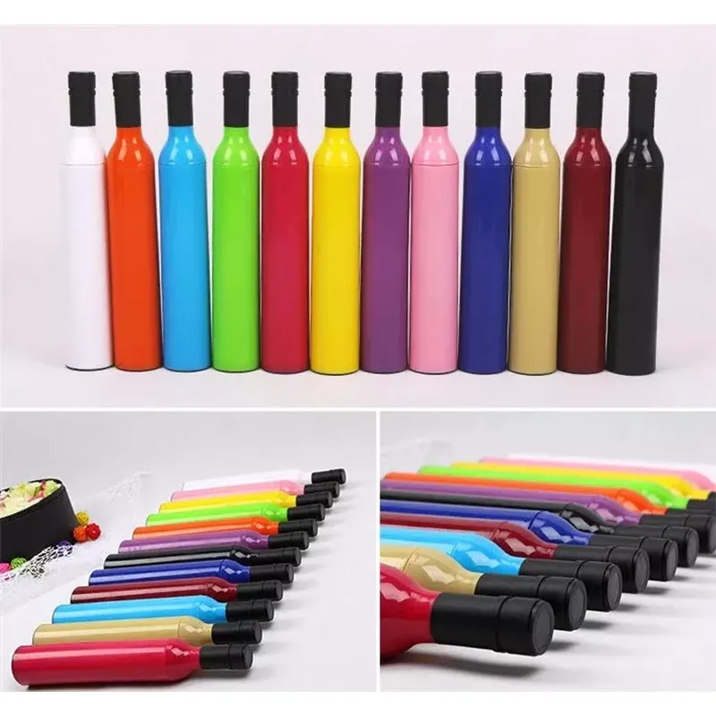 Portable Outdoor Sunshade Foldable Wine Bottle Umbrella