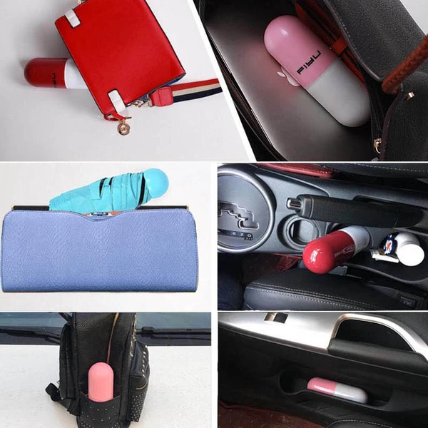 Mini Women Folding Rain Sunshade Umbrella Portable Pill Shape Umbrella