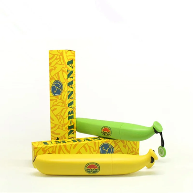 Foldable Windproof Anti-UV Rain Sun Banana Shape Bottle Umbrella
