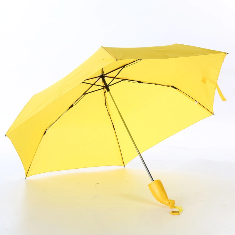 Foldable Windproof Anti-UV Rain Sun Banana Shape Bottle Umbrella