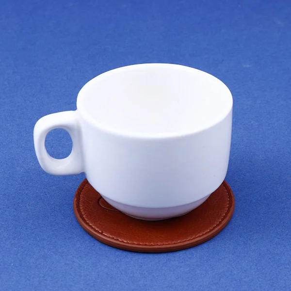 Promotional Custom Print Logo PU Leather Drink Coasters Cup Mat