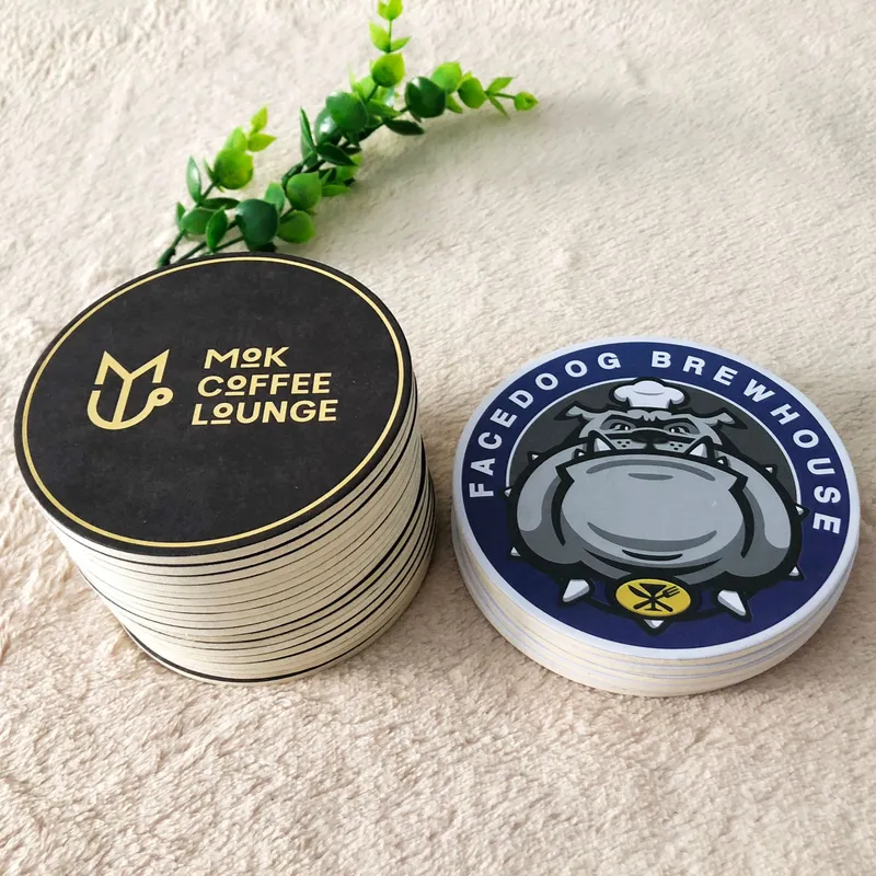Custom Absorbable Cardboard Bar Club Beer Cup Coaster Cup Mat