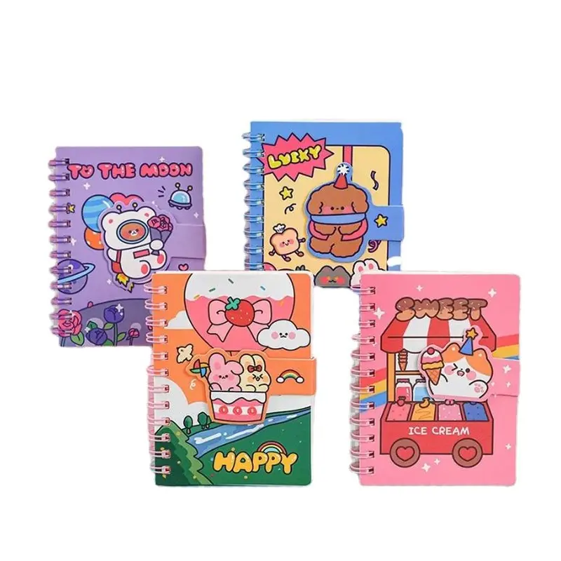 Cartoon Students Mini Portable Pocket Notepad Spiral Memo Pads