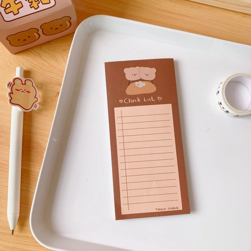 Biscuit Bear Memo Book Custom Memo Pad School Office Stationery