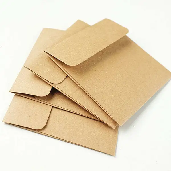 Mini Paper Folding Square Envelope with Custom Kraft Paper Envelope