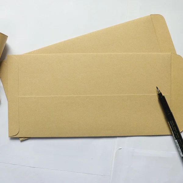 Solid Blank Kraft Paper Bill Invoice Envelope Money Envelope