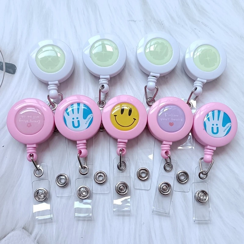 Custom Epoxy Promotional Office Exhibition Gift Retractable Badge Reel