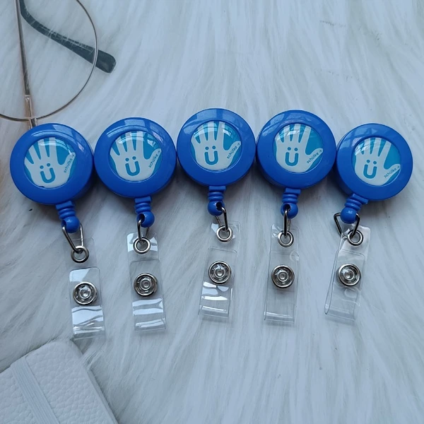 Custom Epoxy Promotional Office Exhibition Gift Retractable Badge Reel