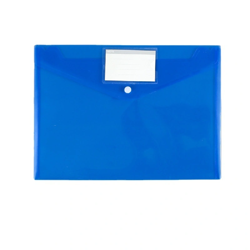 Custom Transparent Plastic A4 File Document Bag with White ID Card