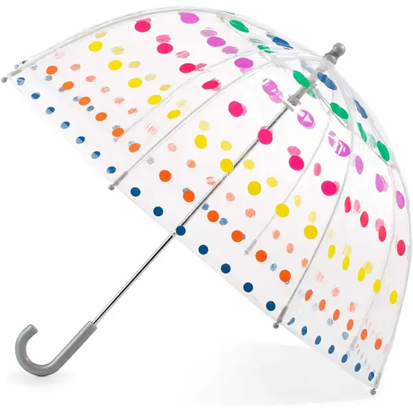 New Dome Transparent Children Kids Fashion Rain Sun Cartoon Umbrella