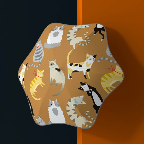 Reflective Strip Round Corner Kids Cartoon Umbrella For Children Gift